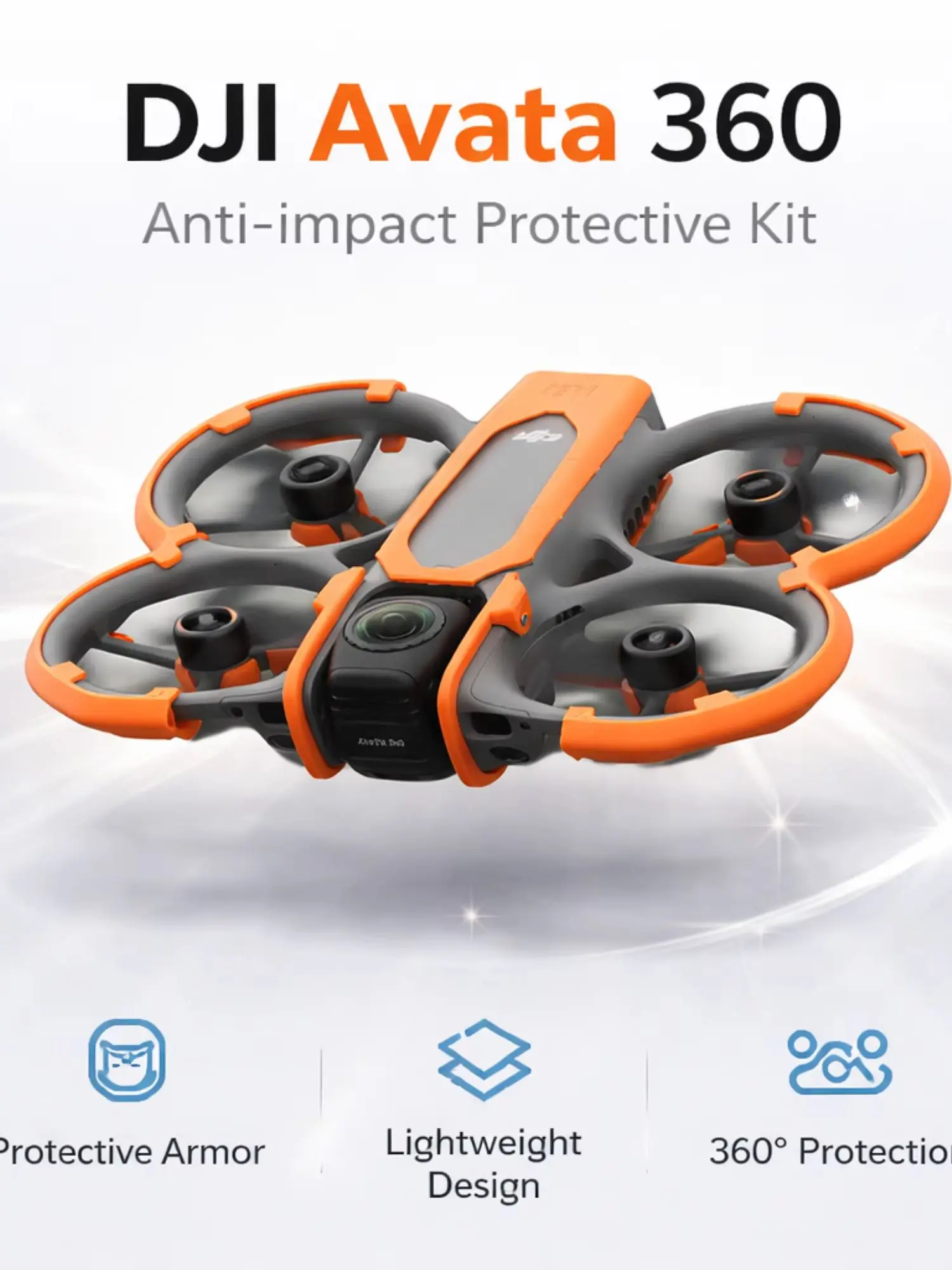 DJI Avata 360 Lekki Zestaw Ochronny Bez Blokowania Wizji, Bez Zawierania Zarysowań Panoramicznych, Super Dopasowany, ABS 360 °   Zbroja — zdjęcie produktu 7