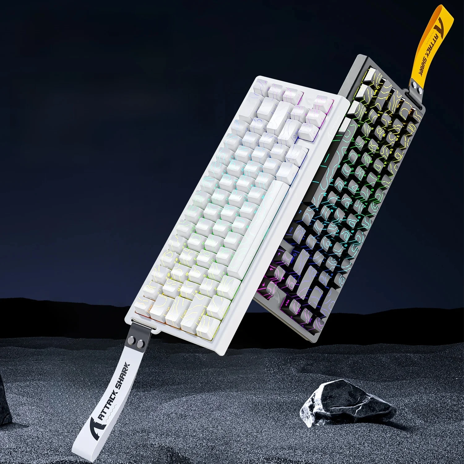 X68HE ATTACK SHARK Magnetisch gamingtoetsenbord Mechanisch Bedraad voor Pro Gaming 0,01 mm Snelle trigg 8000 Hz SOCD/Rs 0,125 ms 128K-snelheid - afbeelding 2