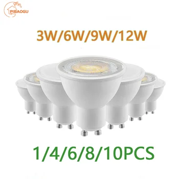 1-10個裝 LED 射燈 GU10 AC220V LED 節能燈泡 3W 6W 9W 12W LED 燈射燈泡 38 度燈管 家用 10 最佳銷售 GU10 220V LED燈 - №8