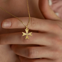 Fashion Stainless Steel Cross Gold Silver Color Necklace for Women Men Exquisite Chain Necklaces Jewelry Birthday Present
