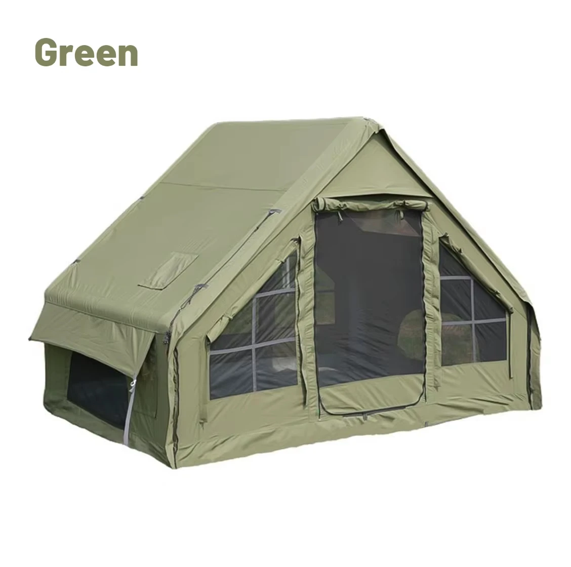 Carpa Inflable para Acampar Ascentum, Carpa Familiar para 4 Estaciones con Abertura para Estufa, Carpa Exterior Autoportante Aislada y Resistente al Viento con Ventanas, Refugio Portátil Fácil de