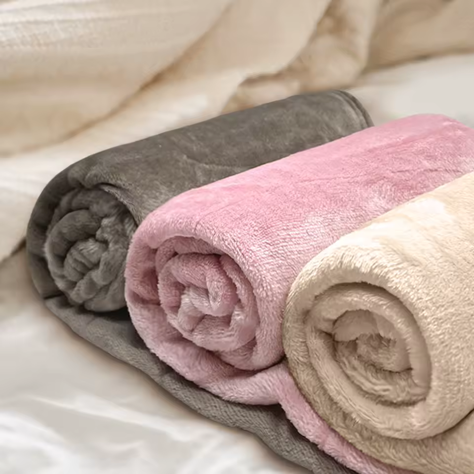 극세사 담요 소재 확인