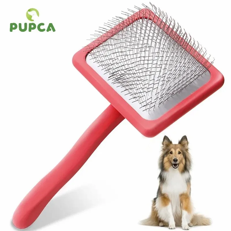 Pet Slicker Brush Long Wire Pin Slicker Brush Large Dog Pet Grooming Comb Deshedding Fur Removes Long Thick Loose Hair Undercoat