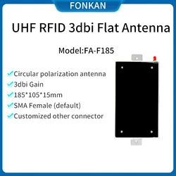 UHF RFID 865-868 MHz 3dBi RFID UHF Antenna Circular for Personnel Management and Smart shelves