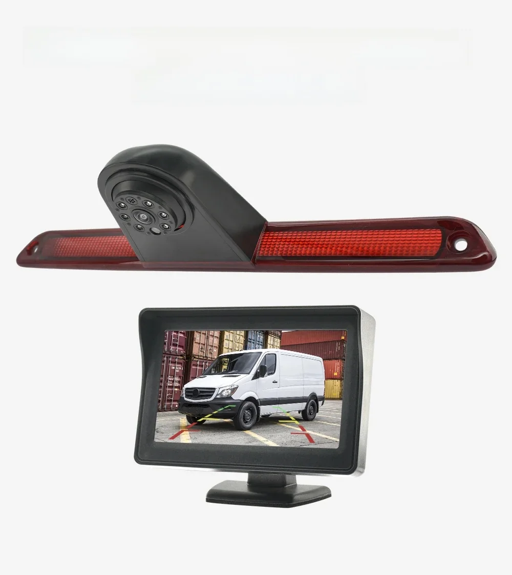 Światło hamowania tylna kamera samochodowa postojowego 4.3 Monitor Cal Mercedes-benz Sprinter W906 Volkswagen Crafter Caravelle T5 T6 — 2