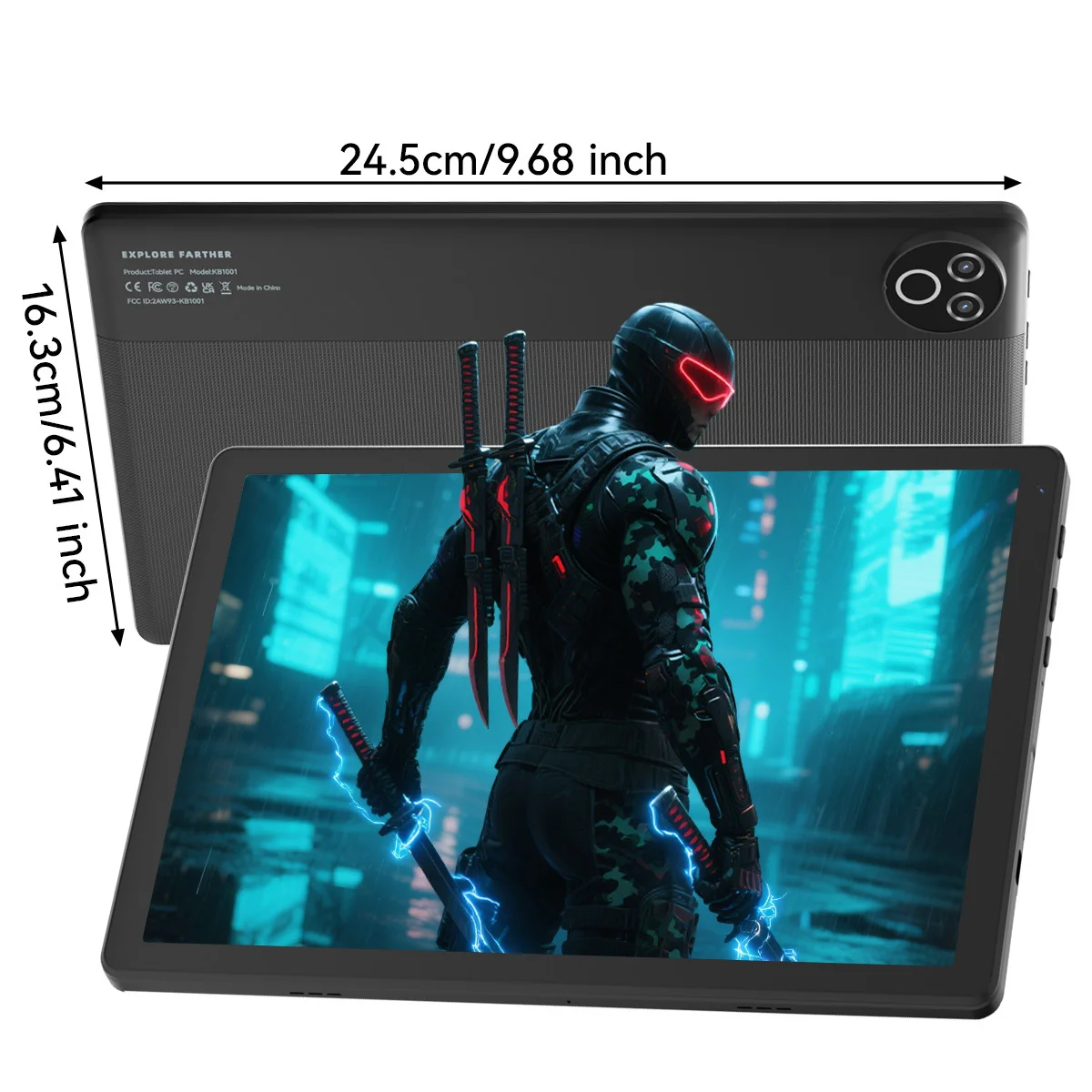 URAO Android 15 Tablet 10,1 inch 20GB RAM 64GB ROM 5-core Dual Camera Tablets PC Set Toetsenbord/Hoesje/Muis/Stylus/Hoofdtelefoon