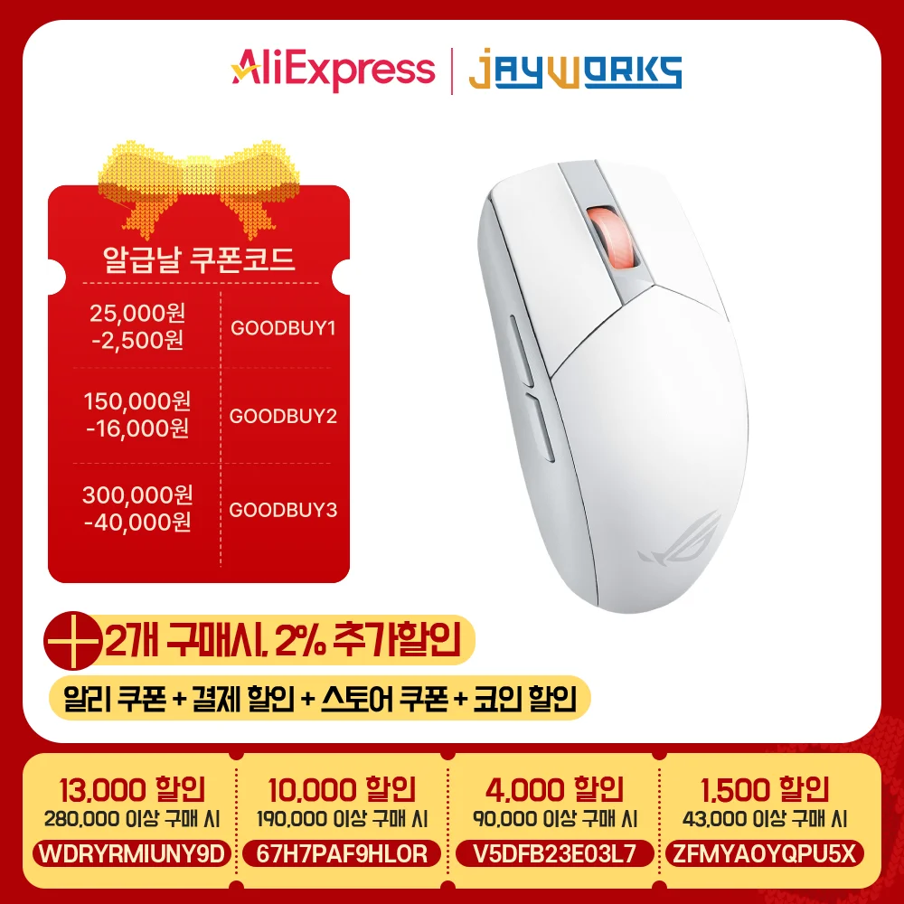 ASUS ROG STRIX IMPACT III WHITE Wireless mouse {Domestic shipping, domestic genuine, warranty 2 years}