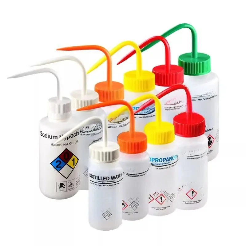 1 szt. 250ml 500ml Bezpieczna butelka do mycia z etykietą, na aceton, metanol, etanol, butelka do czyszczenia laboratoryjnego — zdjęcie produktu 7