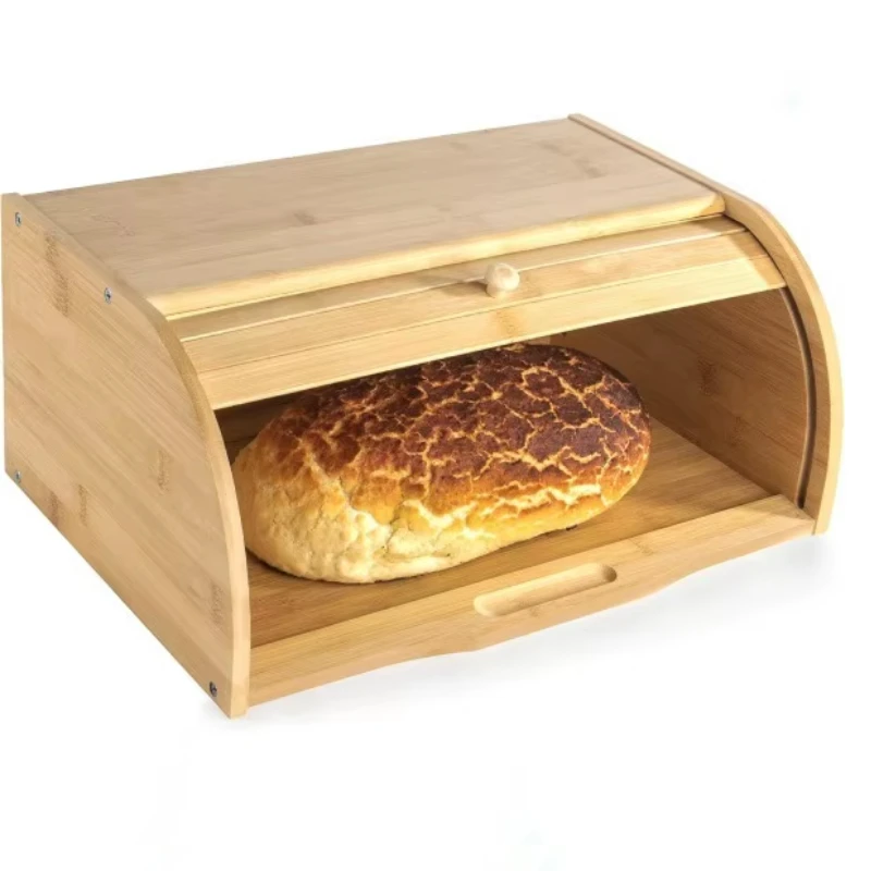 Eco Friendly Bamboo Bread Storage Box for Kitchen