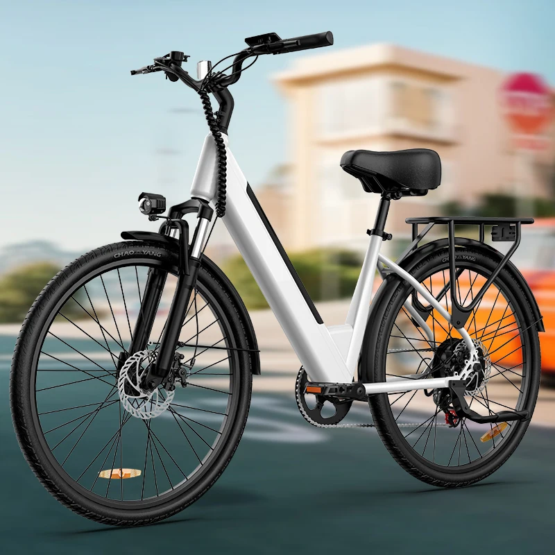 Urlife 26 Inch E-bike Large-tire Commuter Electric Bicycle 36V 13AH Removable Battery 60KM Range Adult Electric Bike