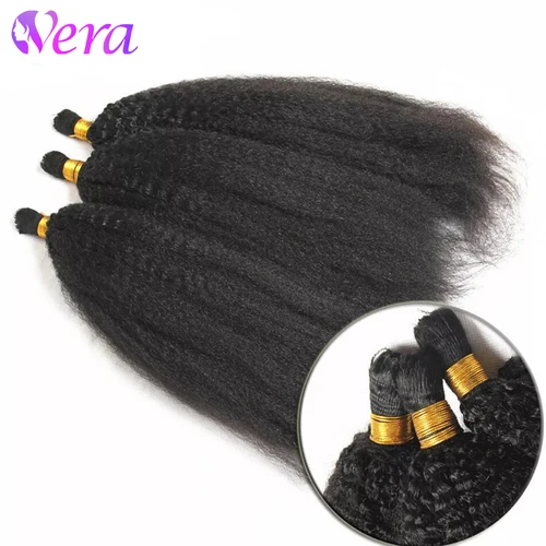 Extensiones de cabello rizado y liso, Cabello 100% humano Real, sin trama, 100G, 150G, Color Natural