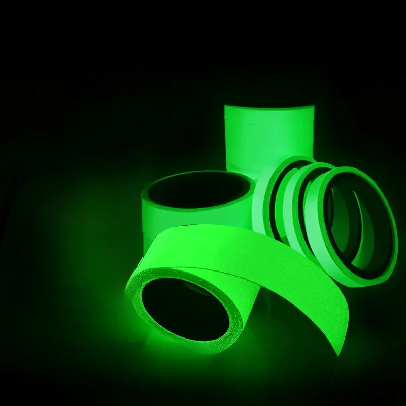 AliExpress NONE Luminous Tape 3m Green Warning Ground Light Storage Stair Anti-Slip Sticker Bicycle Frame Warning Reflective Fluorescent Tape