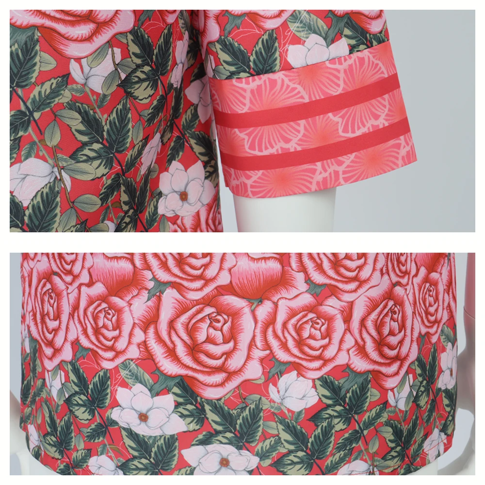 مجموعة أزياء غسل الفم Daisuke التأثيرية للرجال قميص مطبوع عليه زهور الورد هاواي وتي شيرت أصفر، زي لعب الأدوار في الألعاب #6