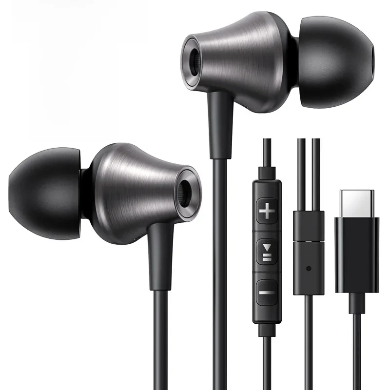 UGREEN 3.5mm USB Type C écouteurs filaires avec Microphone, écouteurs filaires dans l'oreille casque HiFi stéréo, pour la plupart avec prise 3.5mm