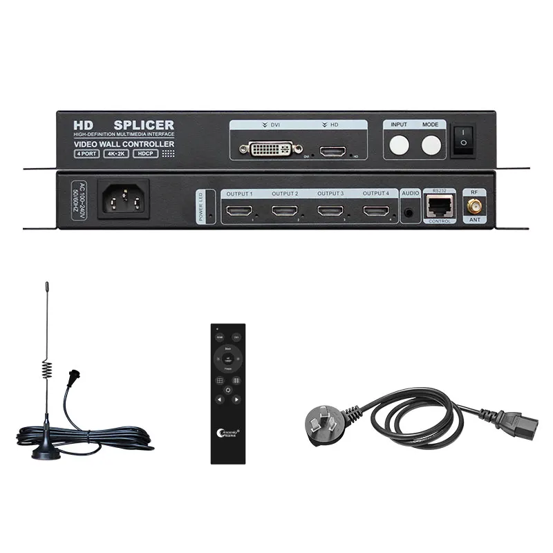 Video Wall AMS HVS-C4 4K High Definition Multi Adapter Splitter Advertise Display Outdoor Multi Screens Splicer Controller