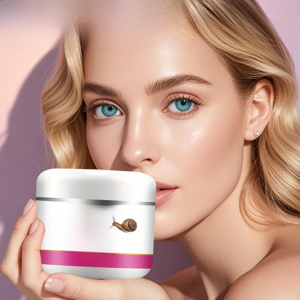 Crème Anti-âge d'escargot, hydratante au collagène, nourrissante, réparatrice du visage endommagé, ferme, lisse, lumineuse, blanchissante, soin de la peau, crème de jour