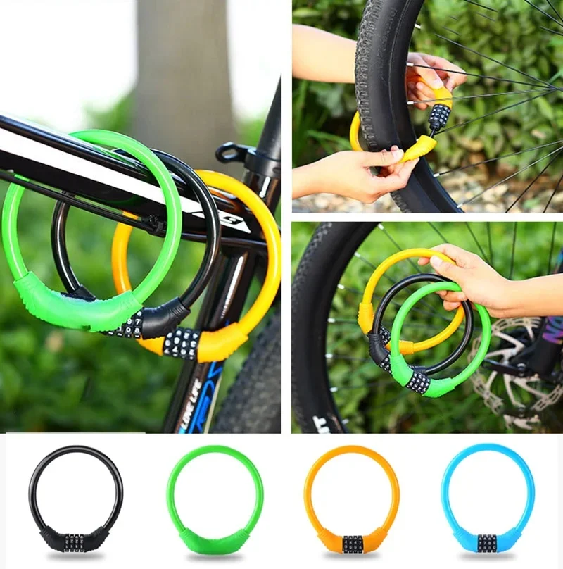 AliExpress Bike Lock Mountain Bike Portable Security Anti-theft 4-digit Code Bike Lock For Bicycle Motorcycle Scooter Combination Padlock