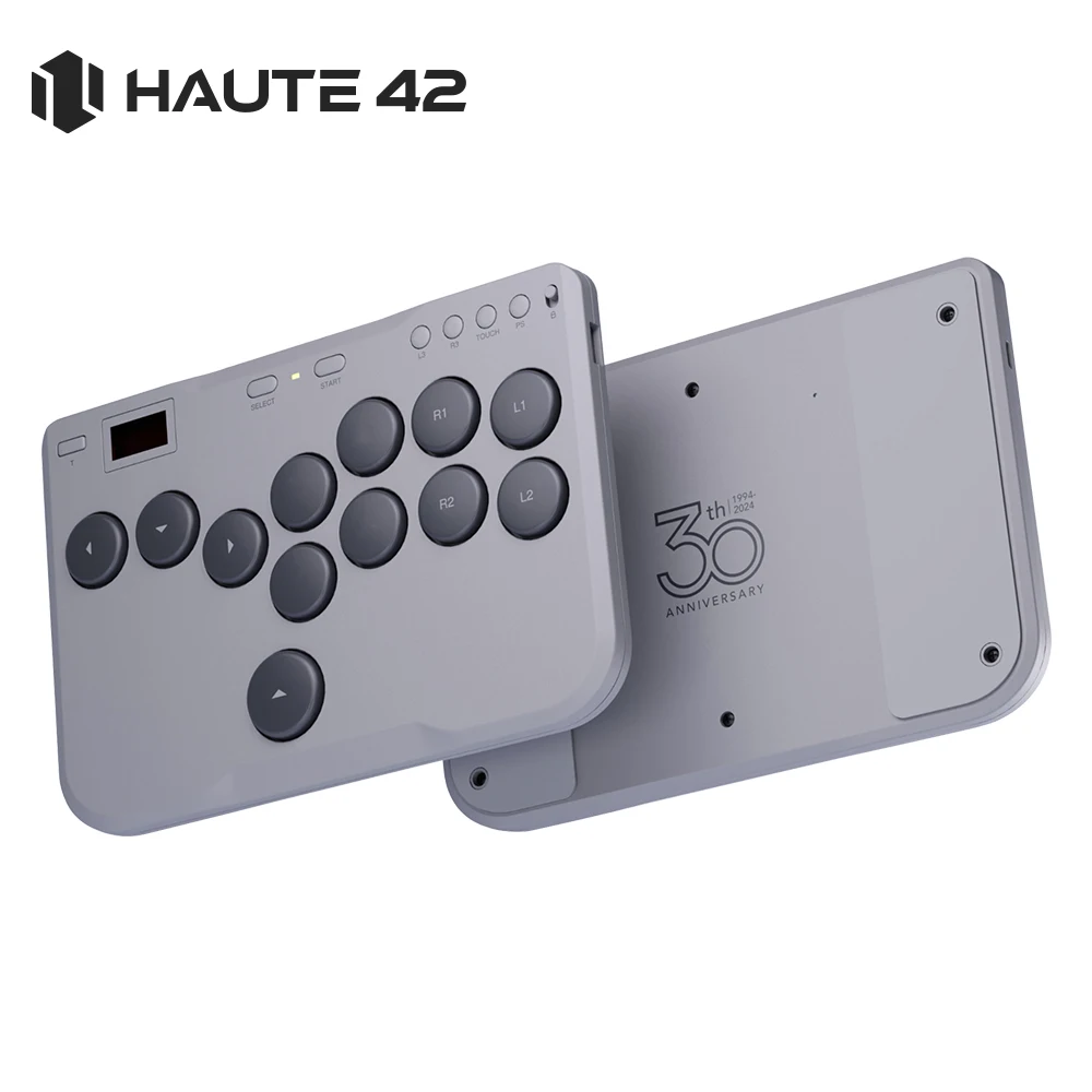 Haute42 아케이드 조이스틱 미니 히트박스 레버리스 아케이드 컨트롤러, PC, PS4, PS5, 스위치 레버리스 아케이드 스틱, 히트박스 파이팅