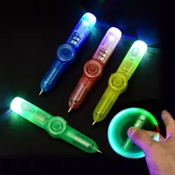 STONEGO Creative Stress Relief LED Luminous Ink Pen Office Supplies Fingertip Rotating Magic Decompression Toy Stationery