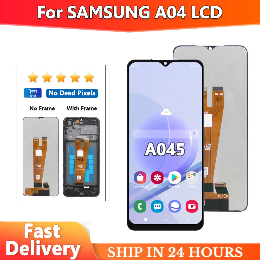 

For Samsung A04 LCD Display Touch Screen Digitizer For Samsung A045 A045F A045M A045F/DS Display With Frame Replacement