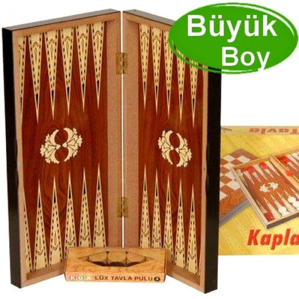 Luxury Backgammon Board Game 50x50 Cm Large Set Size Wooden Geometric Pulu Dama Stylish Design Quality Product Gift for Parents Checkers Pieces Stones Tiles Adult Chip Boxwood Stamps