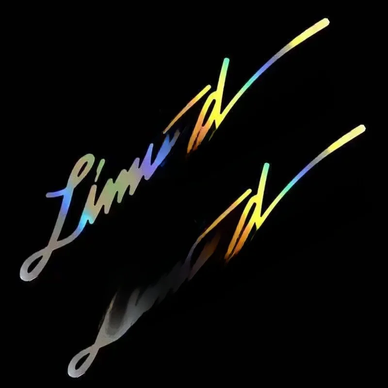 AliExpress MOONBIFFY Bicycle Stickers Laser Stickers LIMITED EDITION English Letter Car Front Decor Reflective Decal Styling Sticker Decals 16*4cm