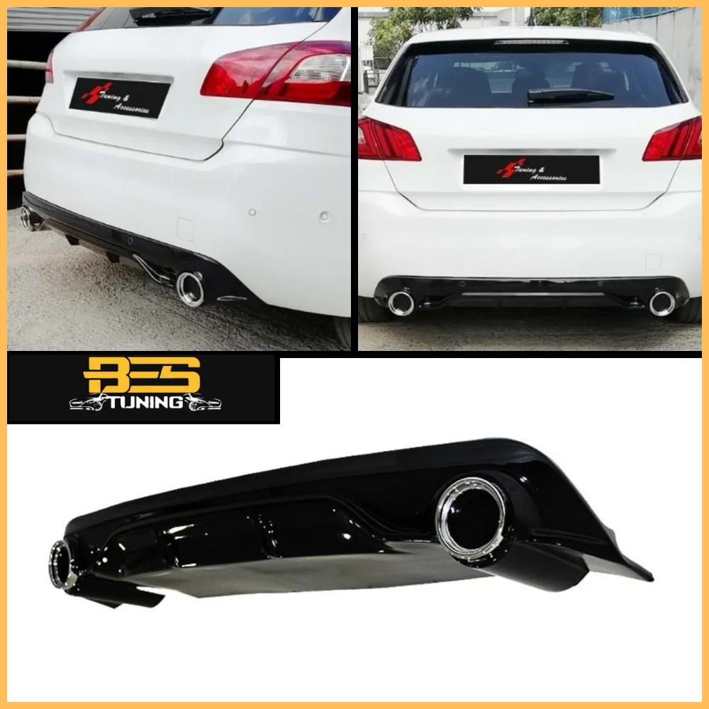 Car Rear Bumper Lip Diffuser Spoiler Rear Side Splitters Flaps For Peugeot 308 Flaps Protector Chassis Spoiler Bodykit