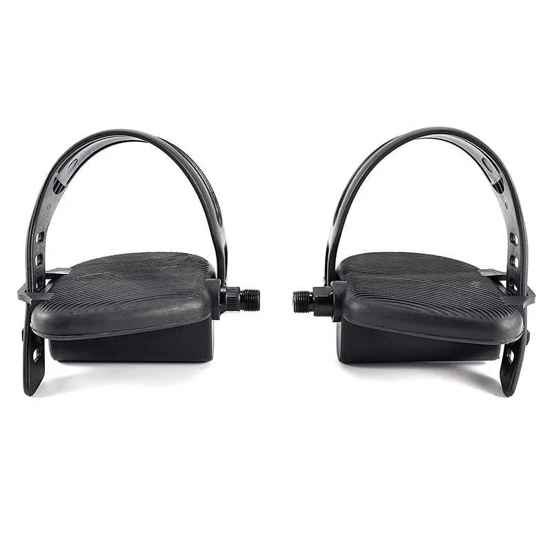 AliExpress Kingnault 1 Pair Exercise Bike Pedals Adjustable Widened Straps Bicycle Pedals for Sports Cycling Home or Gym