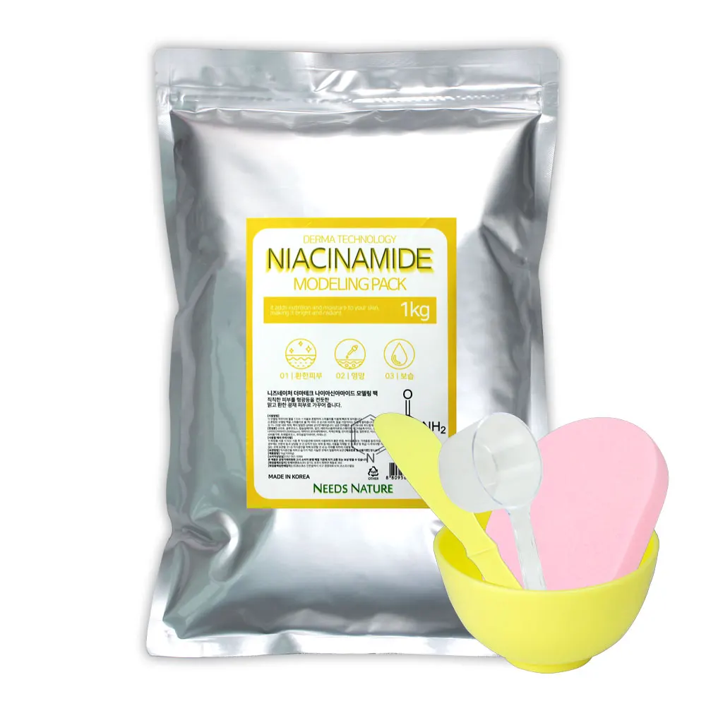 NEEDS NATURE Dermatech Modeling Pack Niacinamide 1kg + Pack Tools 4pcs Set