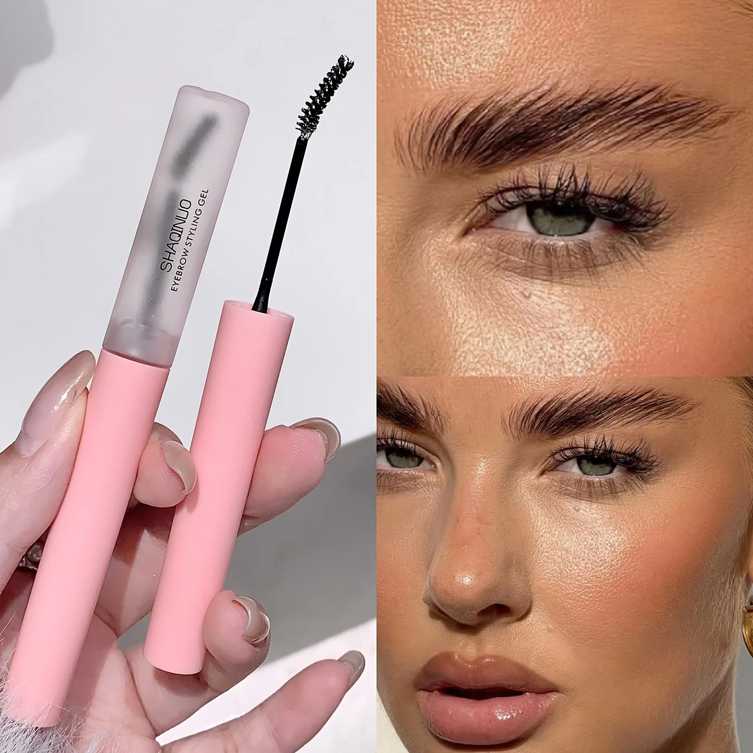 3D-Brauen-Gel für kräftige und natürliche Augenbrauen, klares, wasserfestes Augenbrauen-Styling-Gel, leicht und wischfest, langanhaltender Halt