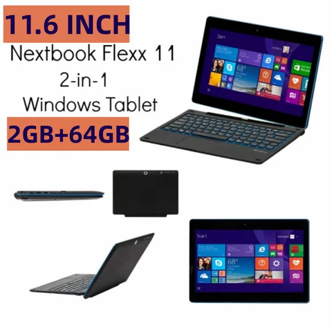 도킹 키보드 포함 태블릿, 윈도우 10 x5-8300, 1366*768 IPS HDMI, 9000mah 배터리, 2 in 1, 11.6 인치, 2GB RAM, 64GB ROM, 인기 판매