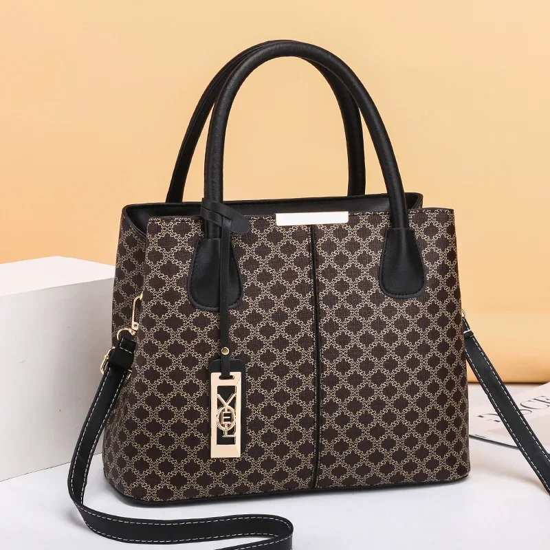 Modna torebka damska z nadrukiem w stylu vintage, wysokiej jakości lekka, luksusowa torba crossbody o dużej pojemności na jedno ramię — zdjęcie 2