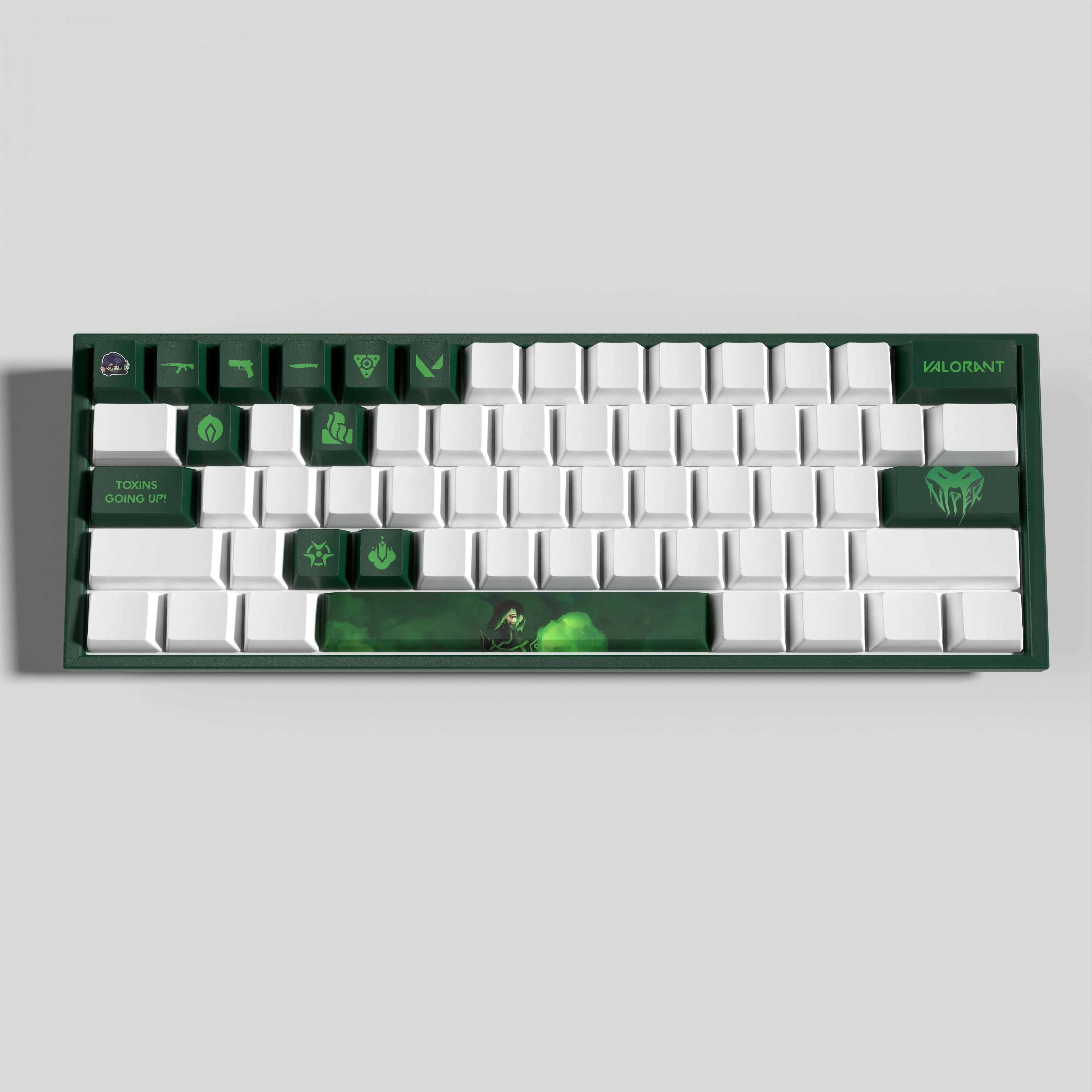 viper keycaps, Valorant Keycaps, OEM Profile, 14Keys Mini Set, PBT Dye Sub, New Design
