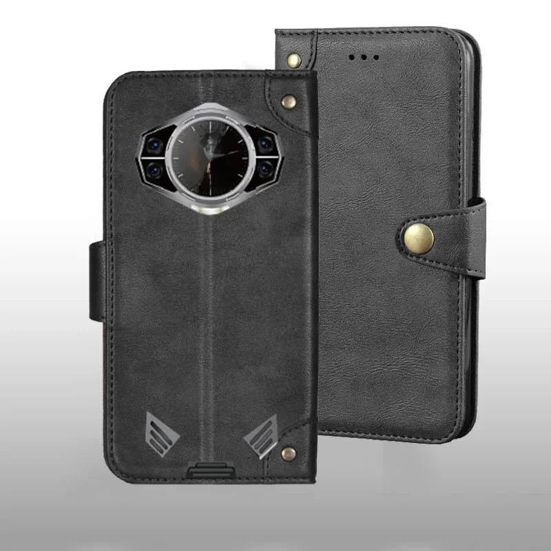 Dla Doogee S200 5G etui metalowa klamra retro skórzane etui na tył dla Doogee S200 5G akcesoria do pokrowców — zdjęcie produktu 7