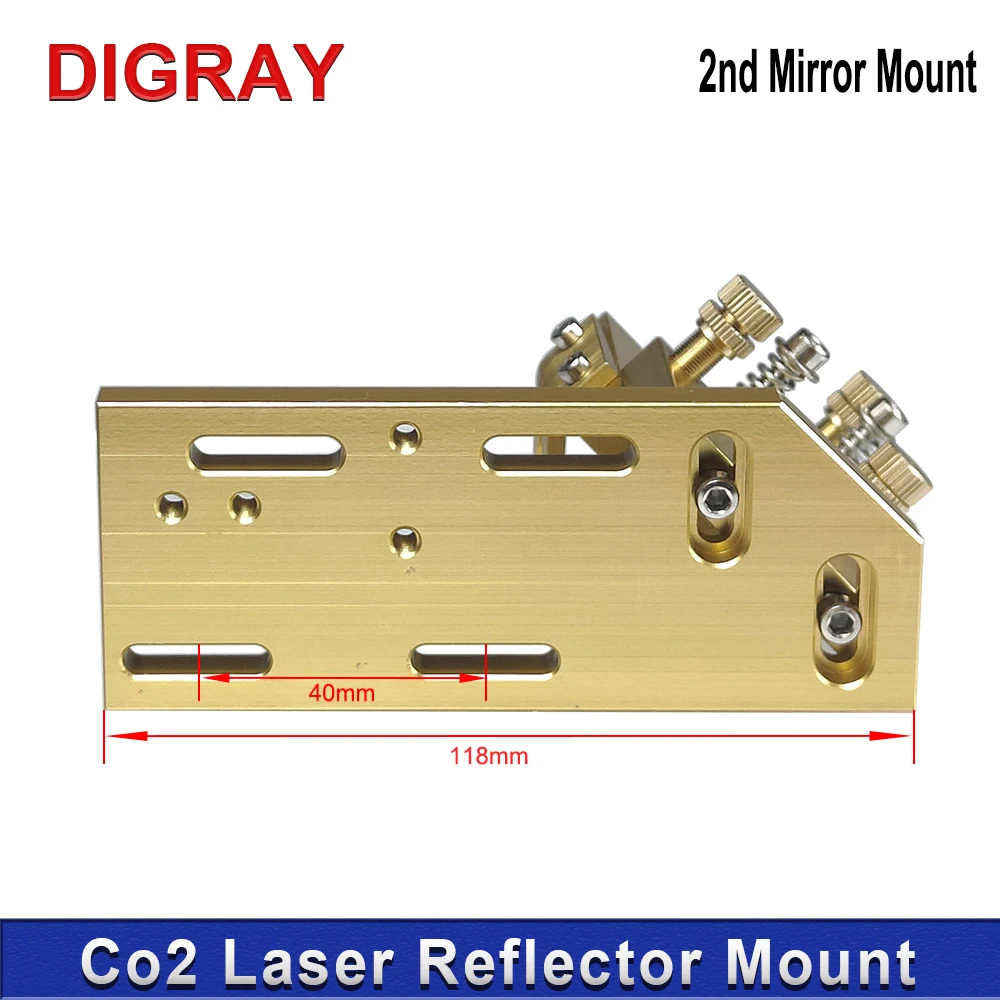 DIGRAY Soporte de espejo reflector láser Co2, segundo espejo de montaje láser Soporte integrativo de montaje de espejo de 25 mm para máquina de grabado Co2