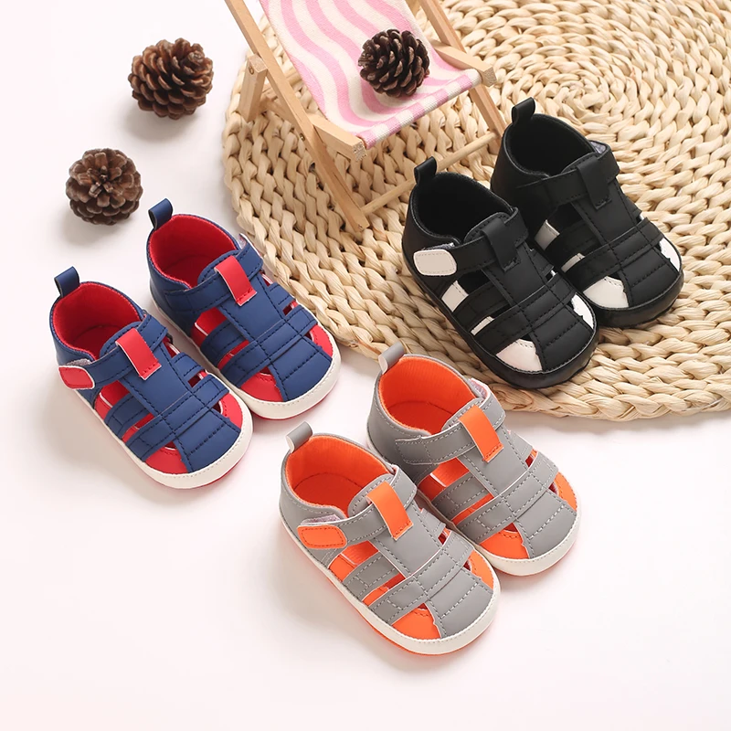 

Baby Shoes Summer Sandals Soft Soled Non Slip Toe Sandals 0-18 Months Baby Walking Sandals