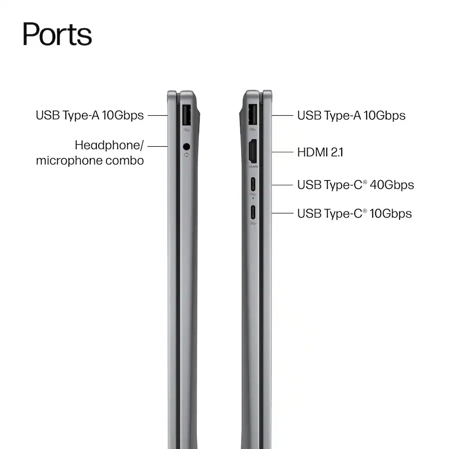 HP - OmniBook X Flip 2-in-1 شاشة لمس 16 بوصة 2K - ذاكرة AMD Ryzen 5 - 8 جيجابايت - 512 جيجابايت SSD - فضي نيزك