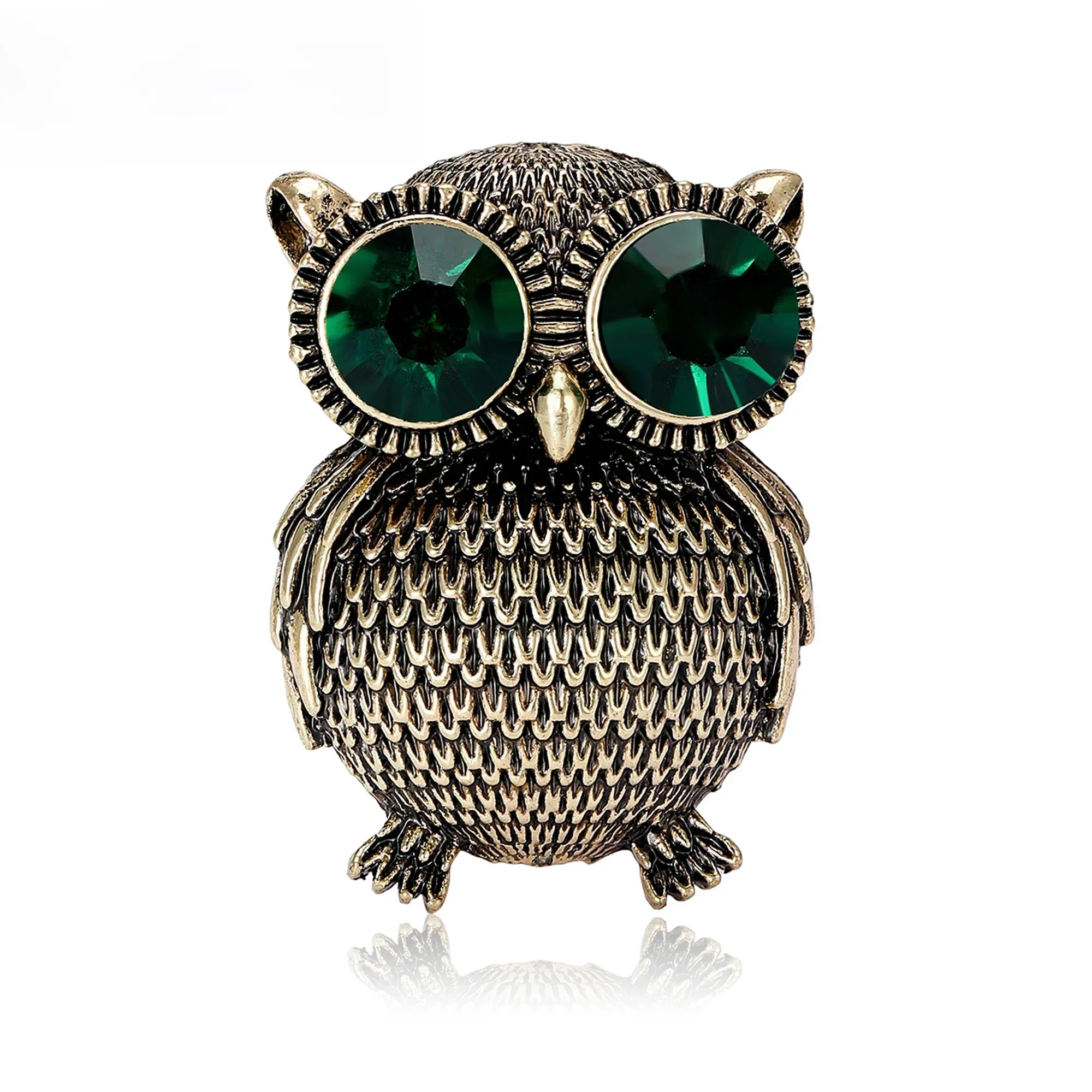 Emaille Eule Broschen für Frauen Unisex Glas Tier Pin Vogel Anstecknadeln Büro Party Freund