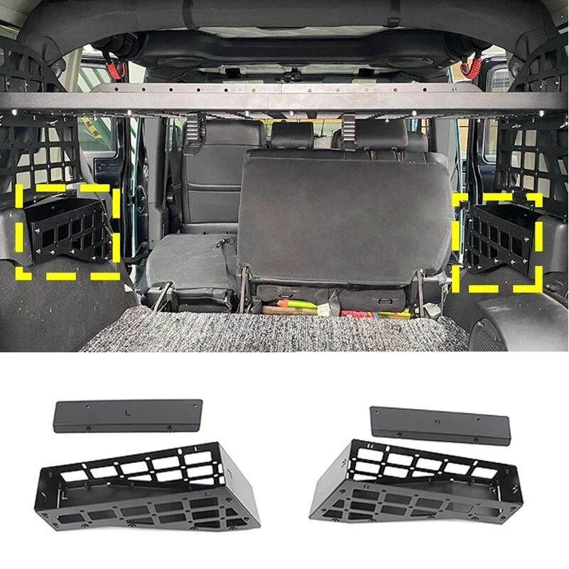 

For Jeep Wrangler JK 4Doors Hardtop 2007-2017 Car Accessories Trunk Side Cargo Rack Shelf Organizer Modular Storage Box Luggage