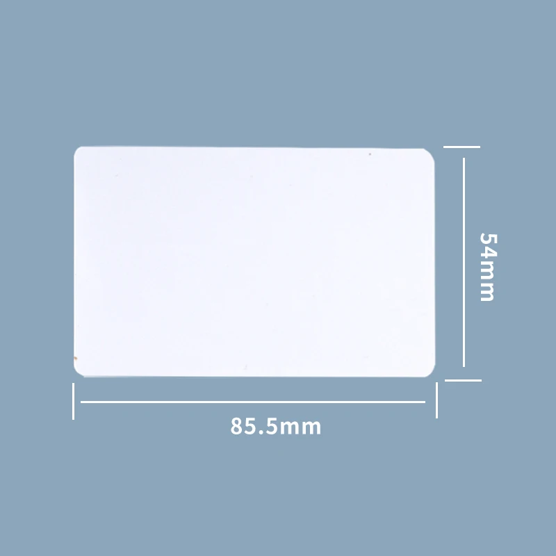 UHF 860-960Mhz Long Read Range White Card Passive UHF RFID PVC Card for Access Management