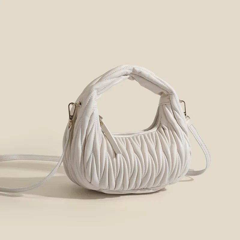 

2025 New Korean-style Multi-purpose Fashion Handbag with Embroidery and Small Pouch - Women's Popular Shoulder Bag At The Elbow