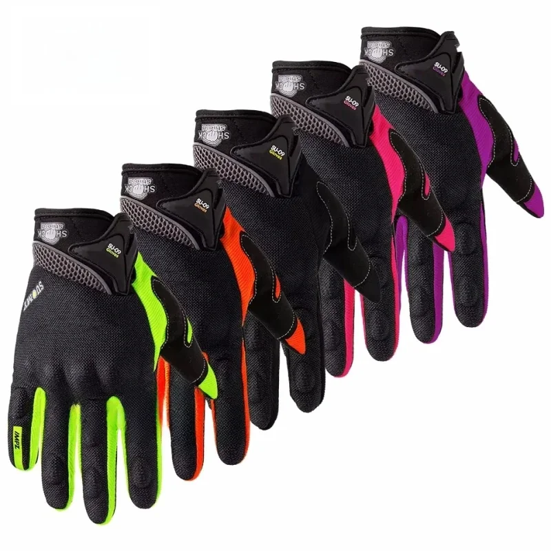 AliExpress SUOMY Breathable Racing Gloves Motorcycle Full Finger Gloves Motocross Motorbike Breath Mesh Touch Screen Racing Cycling Gloves