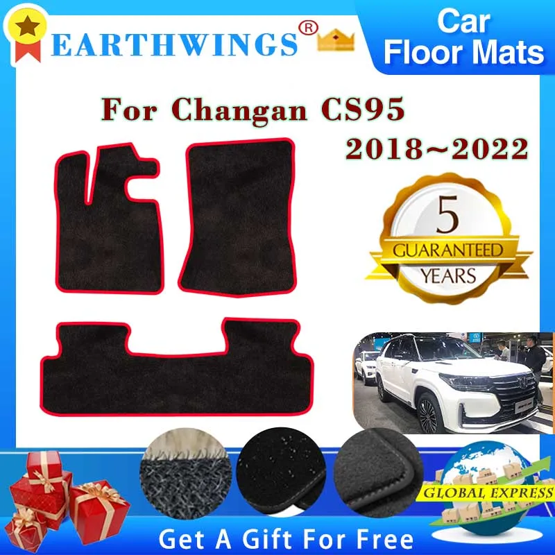 

For Changan CS95 2018 2019 2020 2021 2022 2023 Car Floor Mats Rugs Panel Footpads Carpets Cover Foot Pads Sticker Accessories