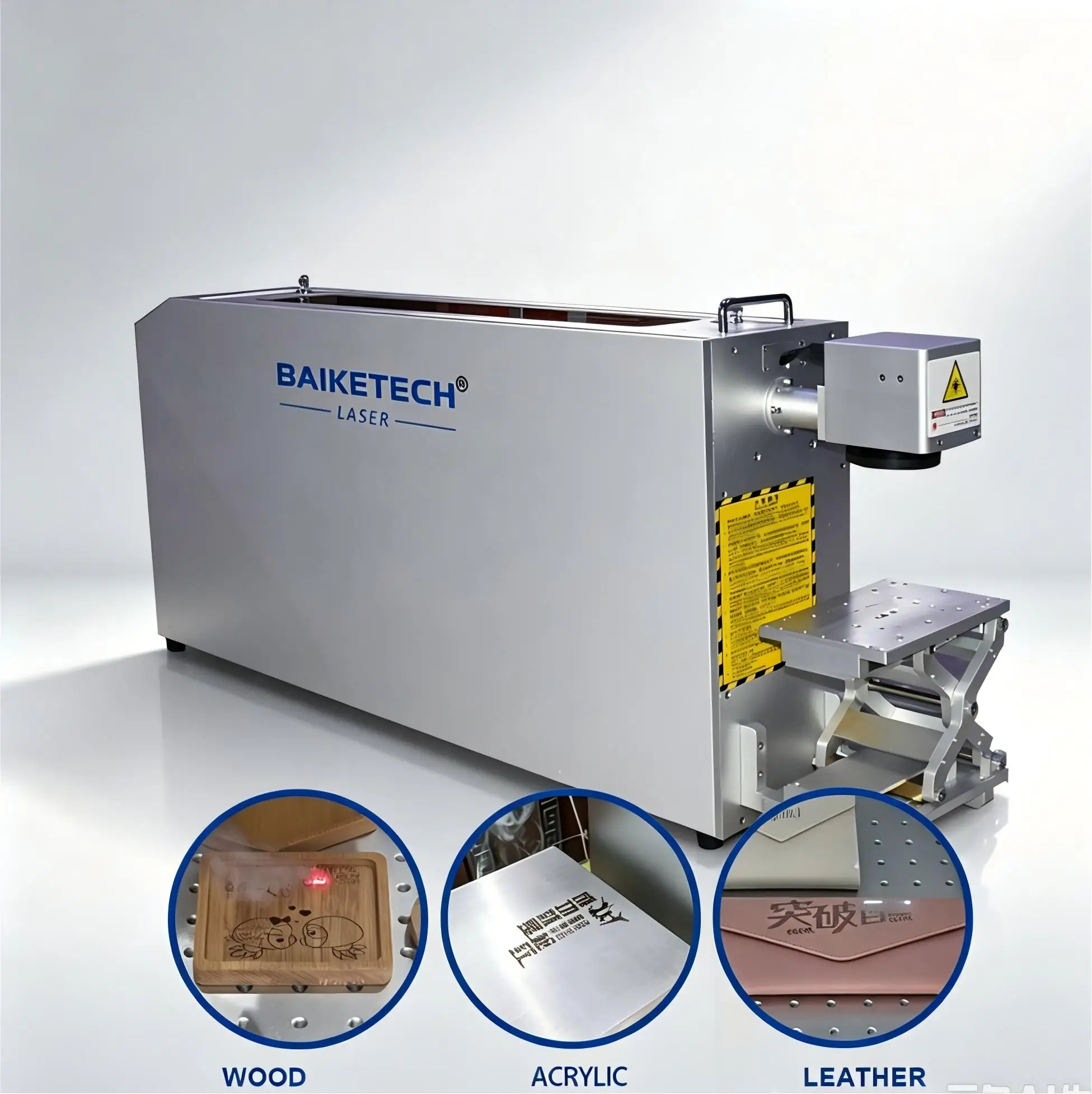Portable TH‑40E CO2 Laser Marking Equipment 40W 20‑80KHZ Frequency ±0.0001mm Repetition Accuracy Air Cooling Laser Engraving Mac