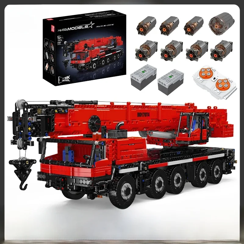 Mold King 17073 17074 Technische auto Speelgoed Afstandsbediening LTM 1110 Kraan Bouwsteen Assemblage Vrachtwagen Baksteen Kerstcadeau voor kinderen - afbeelding 2
