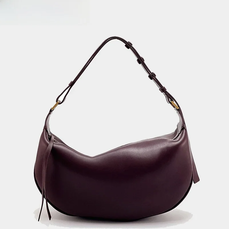 Nowa kluska półksiężyc torba pod pachami dla kobiet torby torby na ramię o dużej pojemności PU skórzane torby Crossbody modne torebki kluski — zdjęcie 2