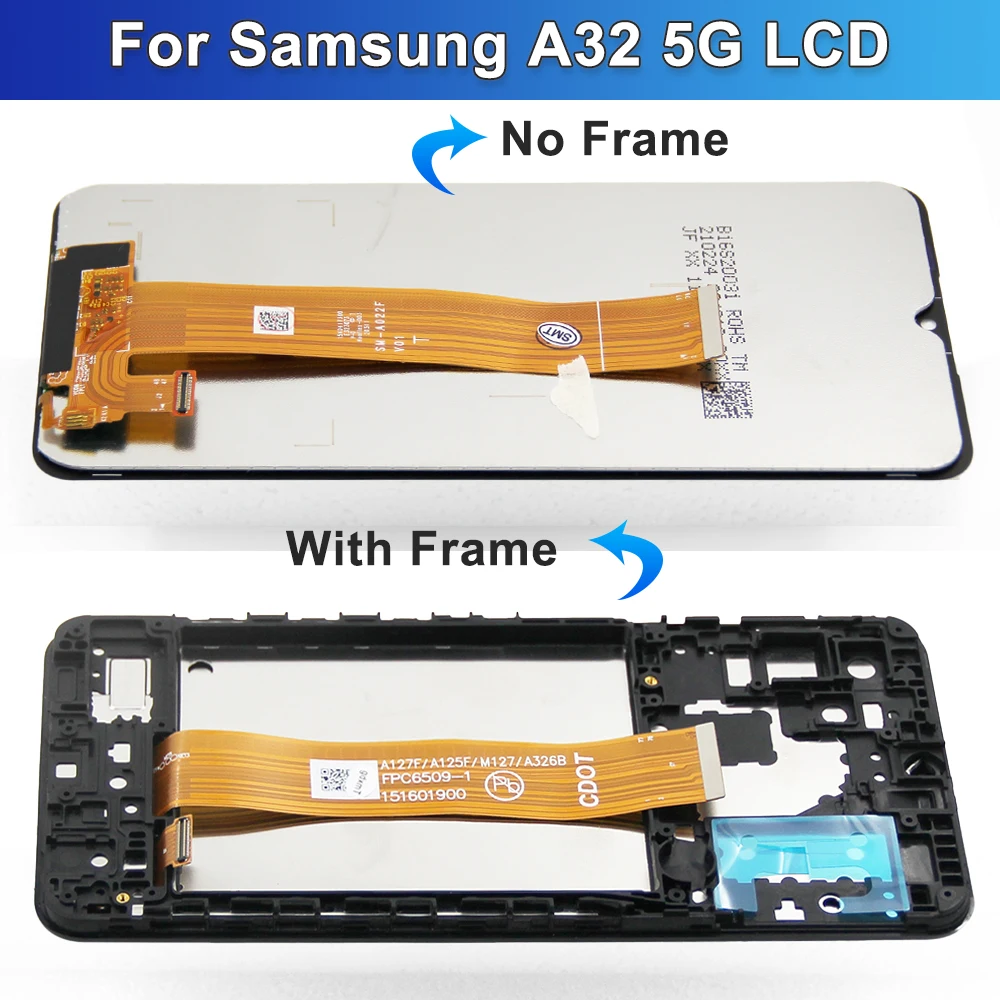 AMOLED For Samsung A32 4G LCD SM-A325F SM-A325M Display Touch Screen Replacement For Samsung A32 5G Display SM-A326B SM-A326U