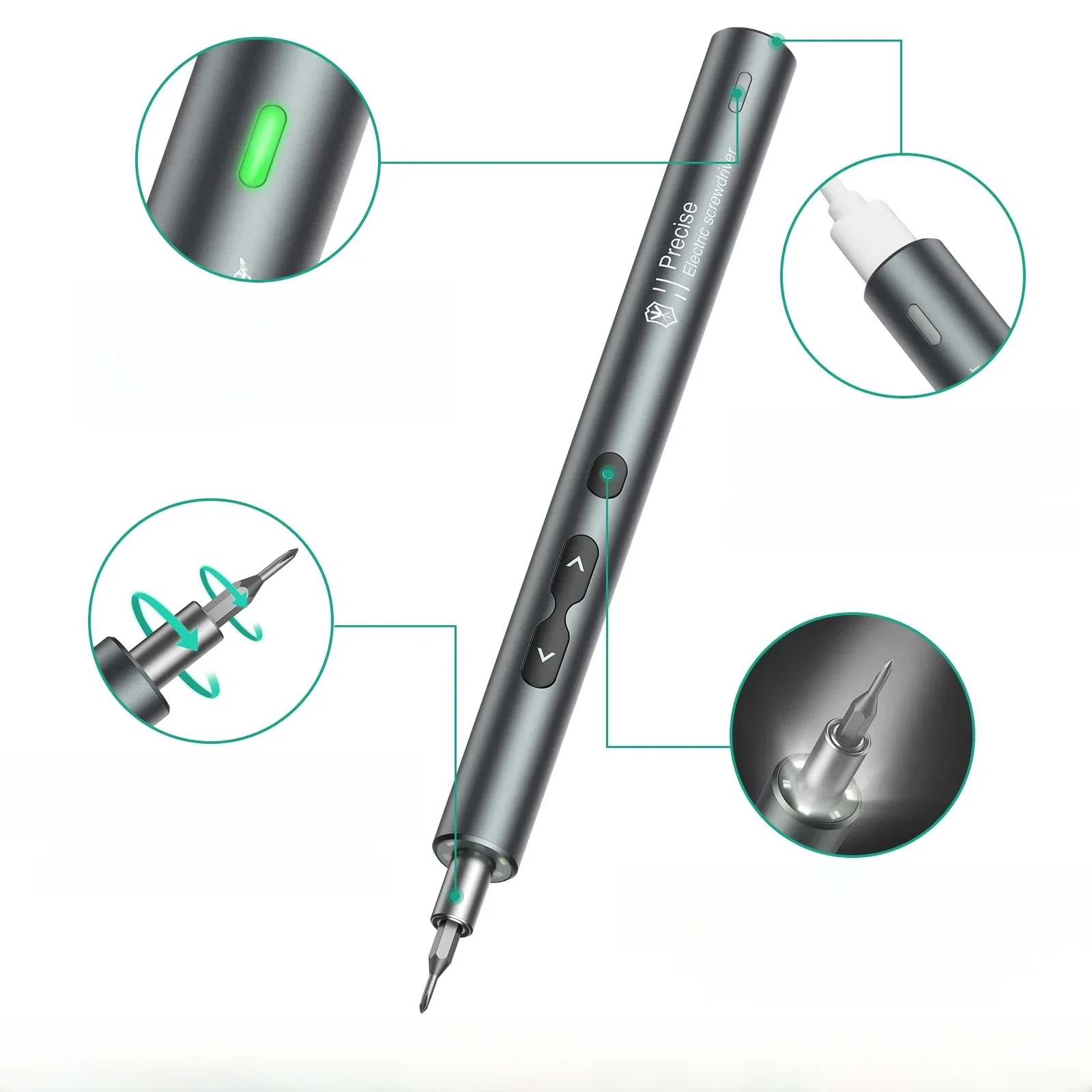 Precision Electric Screwdriver Handle Power Tool Rechargeable Wireless Mini Small for 4mm Bits for Xiaomi Mobile Cell Repair New