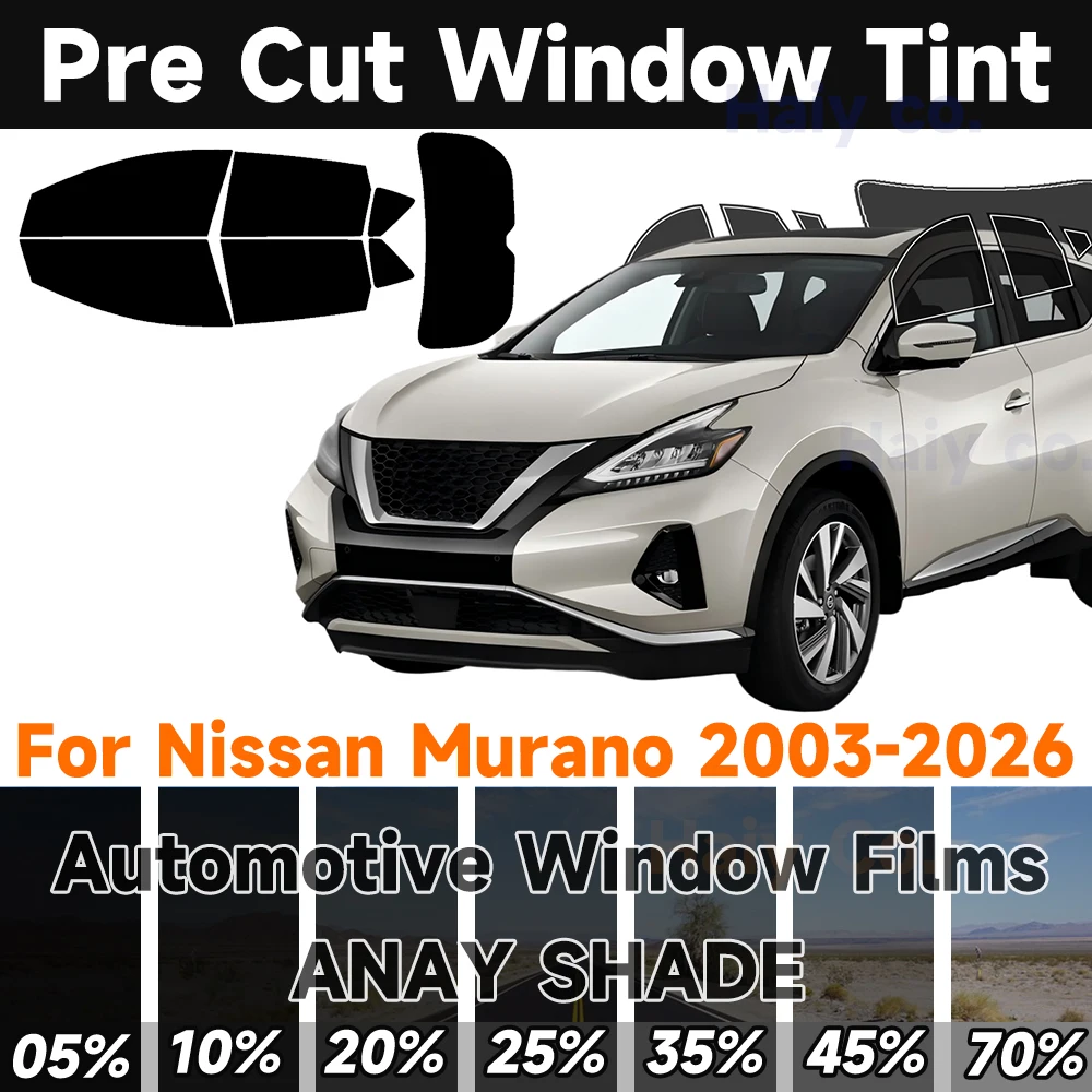 

Предварительно вырезанная тонировка окон автомобиля для Nissan Murano 2003-2026, любой год, автомобильная защита от солнца и ультрафиолета, тепловая 2-слойная защитная пленка для окон, конфиденциальности