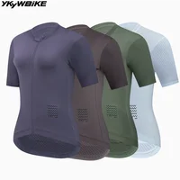YKYWBIKE 2025 Jersey de ciclismo para mujer, camiseta de manga corta para bicicleta de carretera, Jersey de bicicleta para mujer, ropa de ciclismo profesional reflectante transpirable